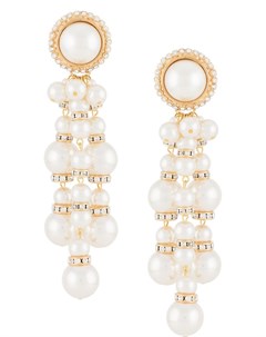 Серьги клипсы Pearl Cascade Alessandra rich