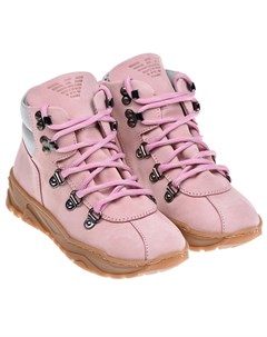 Высокие кроссовки розового цвета детские Emporio armani