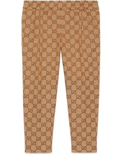 Парусиновые брюки с узором GG Gucci kids
