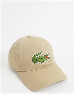 Светло коричневая бейсболка с логотипом Lacoste