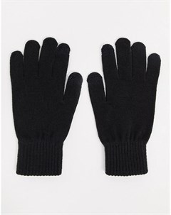 Черные вязаные перчатки Jack & jones