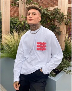 Лонгслив в стиле oversized с рукавами реглан и вышивкой ASOS Daysocial Asos day social