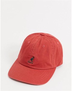 Красная выбеленная бейсболка Kangol