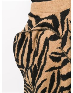 Юбка асимметричного кроя с тигровым принтом Mm6 maison margiela