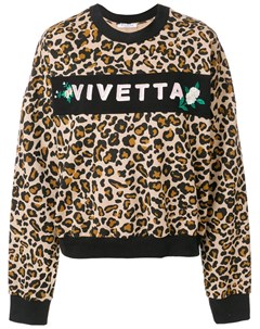 Толстовка с леопардовым принтом и логотипом Vivetta