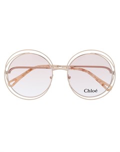 Очки в массивной оправе Chloé eyewear