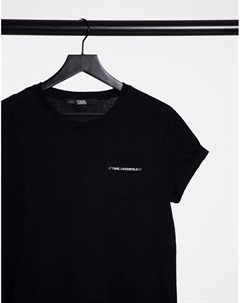 Черная футболка с карманами Athleisure Karl lagerfeld