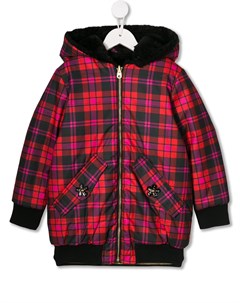 Двусторонняя клетчатая куртка из искусственного меха The marc jacobs kids