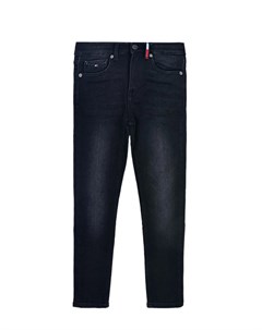 Черные утепленные джинсы slim fit детские Tommy hilfiger