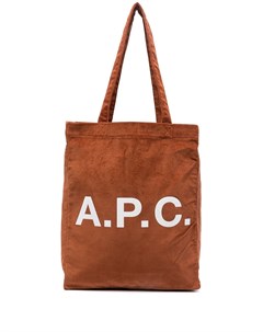 Вельветовая сумка тоут с логотипом A.p.c.
