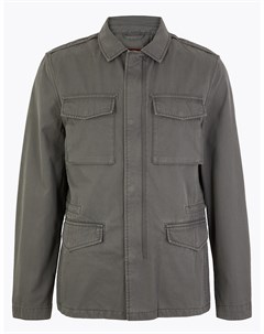 Хлопковый пиджак с карманами Marks Spencer Marks & spencer
