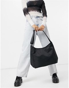 Черная сумка на плечо из переработанных материалов Carry Weekday