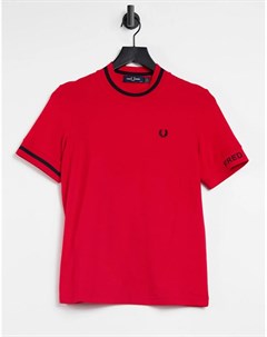 Красная футболка с логотипом Fred perry