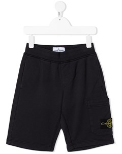 Спортивные шорты с нашивкой логотипом Stone island junior