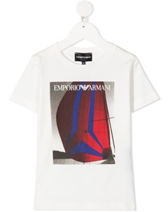 Футболка Sailing с логотипом Emporio armani kids