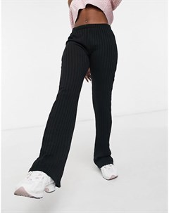 Черные фактурные брюки в рубчик Cotton On Cotton:on