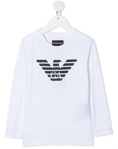 Футболка с длинными рукавами и логотипом Emporio armani kids