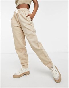 Повседневные брюки серо бежевого цвета Cotton:on