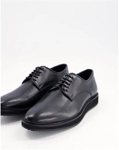 Черные кожаные ботинки на шнуровке Reube Schuh