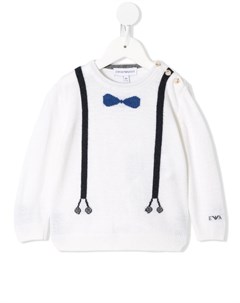 Джемпер вязки интарсия с круглым вырезом Emporio armani kids