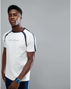 Белая футболка с рукавами реглан Benstead Jack wills sporting goods