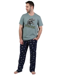 Муж пижама Динозавр Серый меланж р 58 Оптима трикотаж