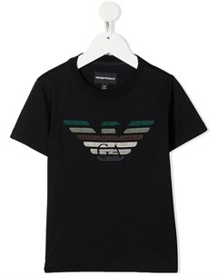 Футболка с вышитым логотипом Emporio armani kids