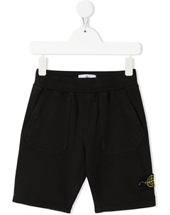 Спортивные шорты с нашивкой логотипом Stone island junior