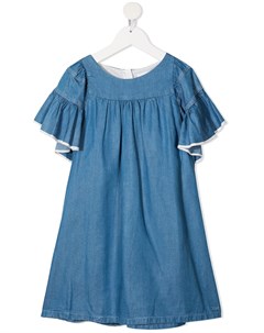 Джинсовое платье с оборками Chloé kids