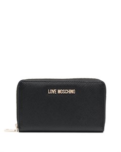 Кошелек с круговой молнией и логотипом Love moschino