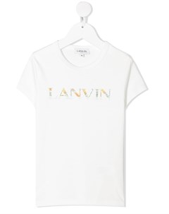 Футболка с короткими рукавами и логотипом Lanvin enfant