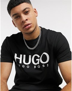 Черная футболка с крупным логотипом Dolive Hugo
