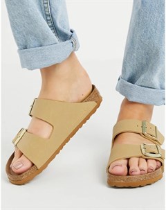 Сандалии из экологичных материалов цвета кремового латте Arizona Birkenstock