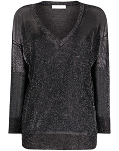 Пуловер с V образным вырезом и эффектом металлик Fabiana filippi