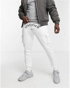 Белые джоггеры в стиле oversized Burton menswear