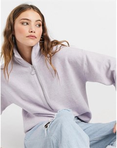 Лиловый джемпер на молнии с широкими рукавами Asos design