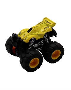 Машинка гоночная Die Cast фрикционная 4x4 см желтая Funky toys