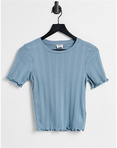 Голубая футболка с волнистыми краями Cotton:on