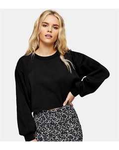 Черный укороченный свитшот Topshop petite