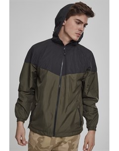 Ветровка 2 Tone Tech Windrunner Black Dark Olive XL Urban classics