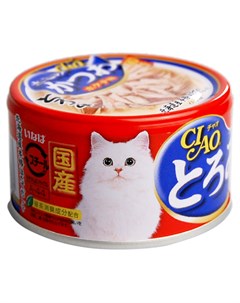 Ciao для взрослых кошек с молодой сельдью парной курицей и японским тунцом бонито 80 гр х 24 шт Inaba