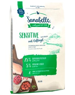 Sensitive Geflugel для взрослых кошек при аллергии с птицей 2 кг Sanabelle