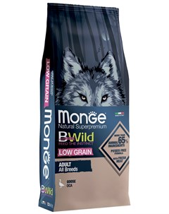 Bwild Low Grain Dog Adult All Breeds Goose низкозерновой для взрослых собак всех пород с гусем 2 5 2 Monge