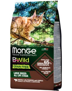 Bwild Grain Free Cat Large Breed Buffalo беззерновой для кошек и котят крупных пород с буйволом и ка Monge