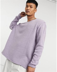 Лиловый фактурный oversized джемпер Asos design