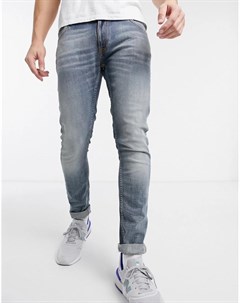 Синие джинсы скинни Nudie jeans