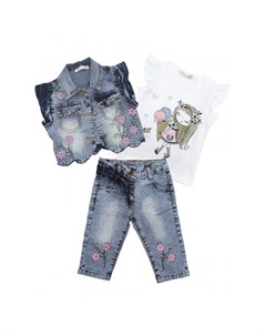 Комплект для девочки жилет футболка джинсы 3368 Baby rose