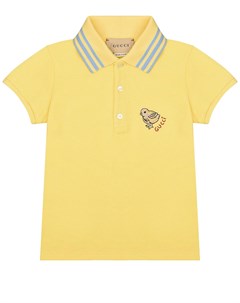 Желтая футболка поло детская Gucci