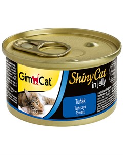 Shinycat для взрослых кошек с тунцом в желе 70 гр х 24 шт Gimcat