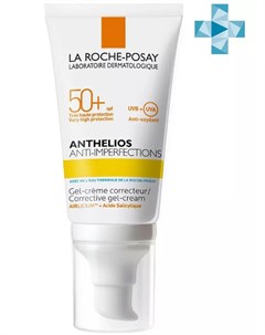 Гель крем для жирной проблемной и склонной к акне кожи лица SPF 50 50 мл Anthelios La roche-posay